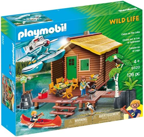 Playmobil Wild Life 9320 - Chalet Sur Le Lac Et Hydravion
