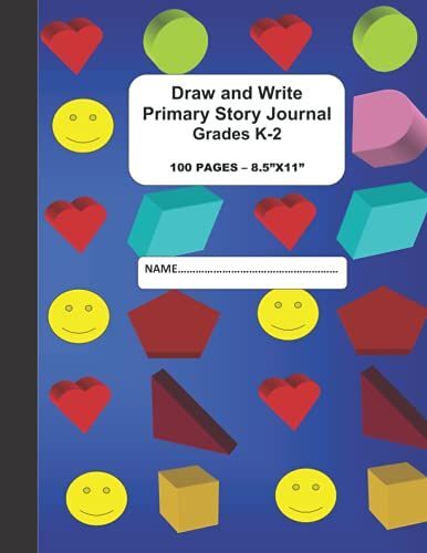 Draw And Write Primary Story Journal Grades K-2: Composition Notebook With Dotted Drawing Area And Lines: Hand Writting Practice Book 8.5x11-Primary ... K-2 And Elementary, Homeschool Supplies