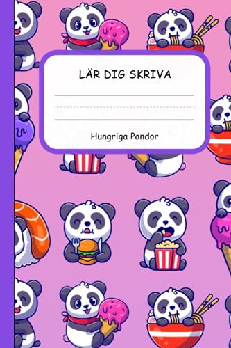 Lär Dig Skriva - Anteckningsbok Med Streckad Mittlinje För Att Öva Stora Och Små Bokstäver - Pandor: A5 Övningsbok För Barn
