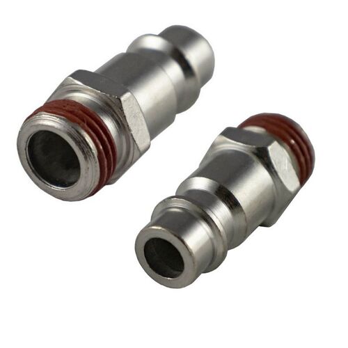 2 EMBOUTS POUR RACCORD PNEUMATIQUE EURO - FILETAGE MALE 1/4