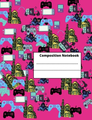 Composition Notebook: Video Game Computer Game Ps2 Wide Ruled Blank Lined School Student Education Composition Notebook