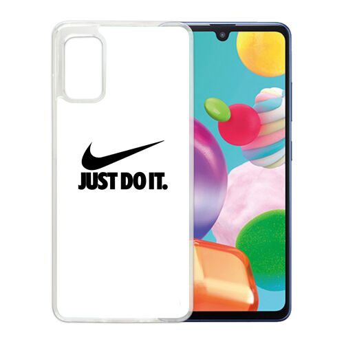 Coque Pour Samsung Galaxy A41 - Nike Just Do It Blanc