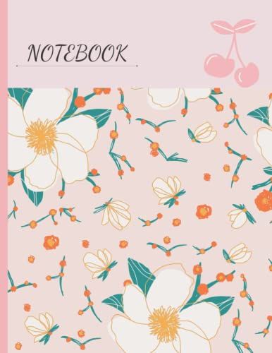 Notebook: Best Floral Printed 8.5x11inches Notebook For External Uses Office Works College Works