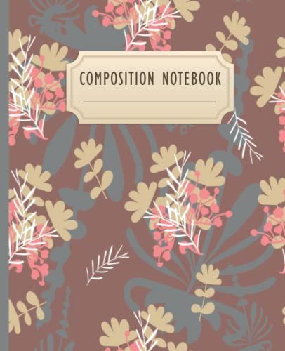 Vintage Composition Notebook College Ruled Cute Vintage Composition Notebook: Blank Wide Lined Workbook For Girls Boys Kids Teens Students