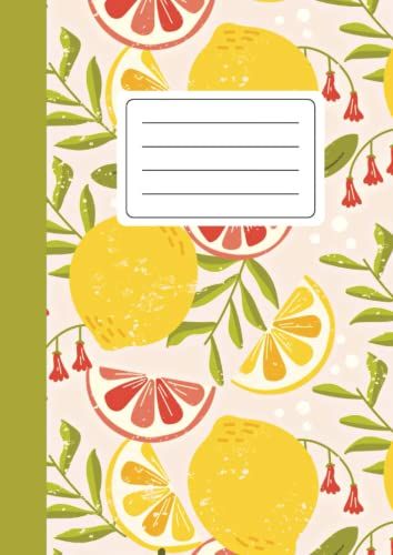 Cuaderno Sin Cuadricula: Libreta De Diseño Con Páginas Blancas Para Dibujar, Escribir, Apuntes | 110 Páginas | Tamaño A4 | Limón