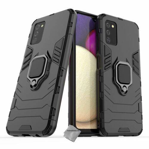 Housse etui coque rigide anti choc pour Samsung Galaxy A03s + film ecran - NOIR