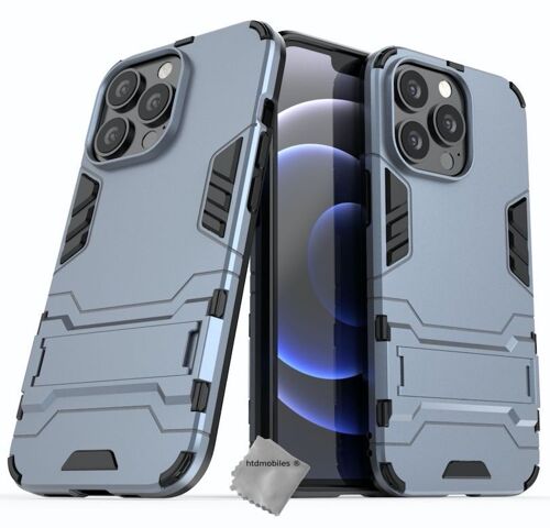 Housse etui coque rigide anti choc pour Apple iPhone 13 Pro + verre trempe - BLEU FONCE