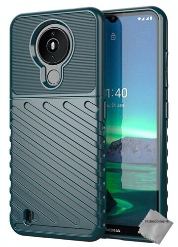Housse etui coque silicone gel thunder pour Nokia 1.4 + film ecran - VERT