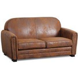 Canapé 2 Places Club Perle Tissu Vintage