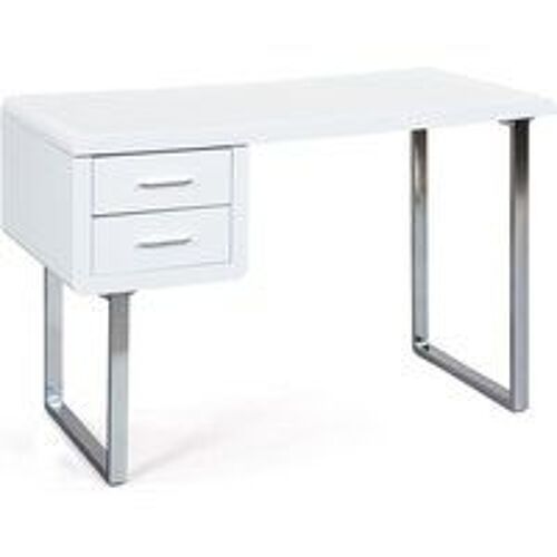 Bureau 2 Tiroirs Blanc Claude