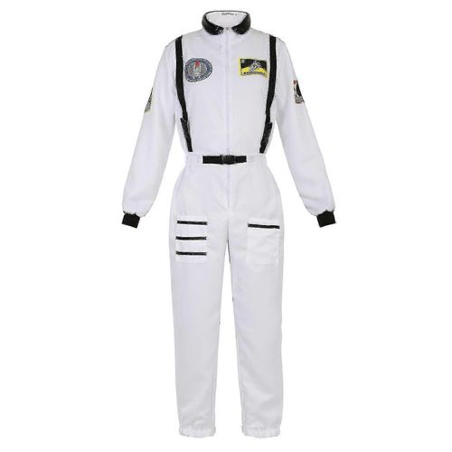Costume D'astronaute Costume Spatial Pour Adultes Costumes Zipper Halloween Costume Couple Flight Jumpsuit Plus Taille Uniform_Iu-Blanc-Adulte-M-Mâle
