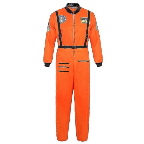 Costume D'astronaute Costume Spatial Pour Adultes Costumes Zipper Halloween Costume Couple Flight Jumpsuit Plus Taille Uniform_Iu-Orange-Adulte-2xl-Mâle
