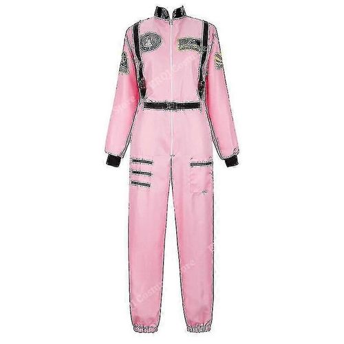 Costume D'astronaute Costume Spatial Pour Adultes Costumes Zipper Halloween Costume Couple Flight Jumpsuit Plus Taille Uniform_Iu-Rose-Adulte-2xl-Mâle