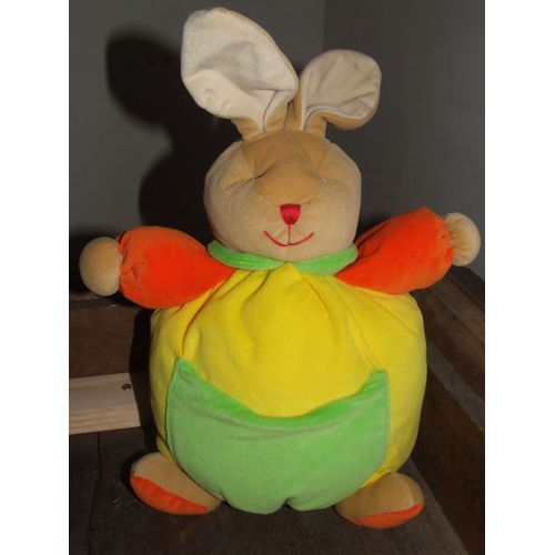 Lapin Logitoys Boule Fluo Jaune Vert Orange