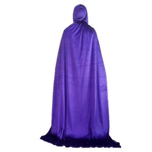Cape À Capuche Unisexe, Longue Cape En Velours Pour Déguisement D'halloween-80 Cm - Adulte - Violet - Unisexe