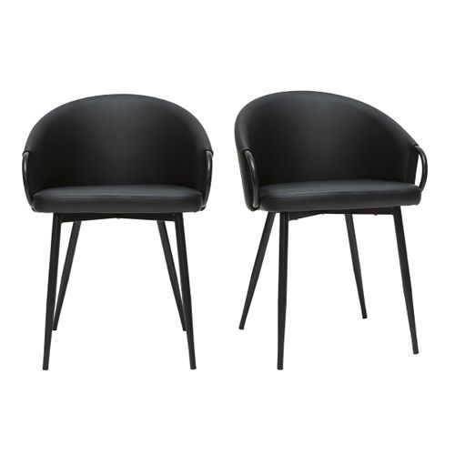 Chaises Design Noires (Lot De 2) Precio