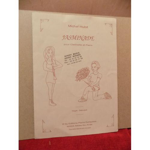 Jasminade Pour Clarinette Et Piano