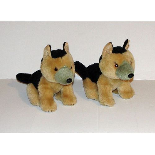 Peluche Chien Loup Jemini - Lot 2 Doudou Chiot Berger Allemand