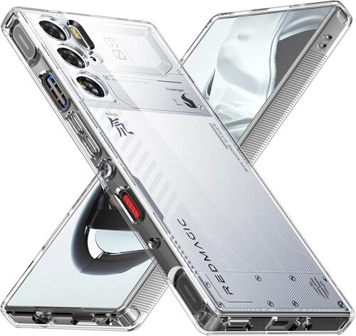 ELVORIX-Coque pour ZTE Nubia Red Magic 9 Pro/9S Pro/9 Pro+, Dos Translucide Mat en Polycarbonate Rigide et Pare-Chocs en TPU Souple Antichoc