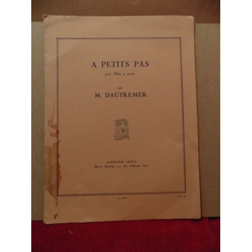 A Petits Pas Pour Flûte Et Piano