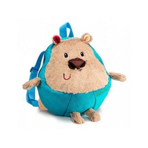 Sac A Dos Enfant Tout Doux Peluche Animal Ours Brun - 24x24x14cm - Creche, Ecole Maternelle - Fille, Garcon