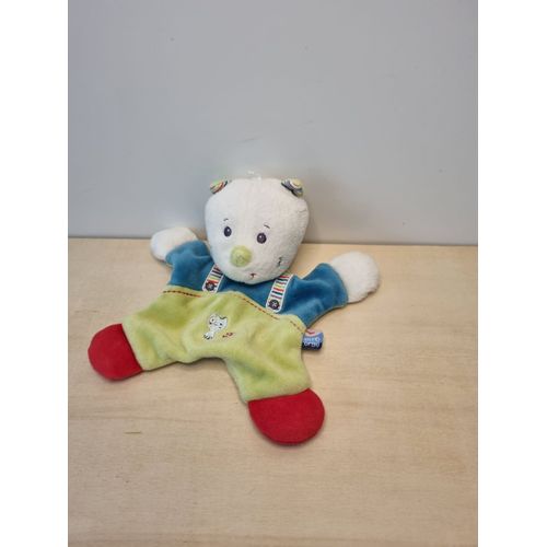 Doudou Chat Multicolore Sucre D'orge