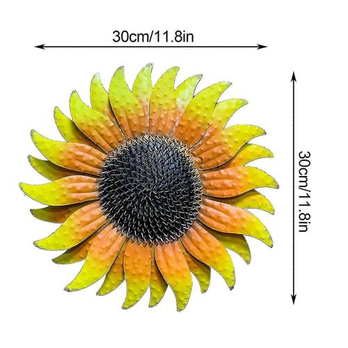 Accrochage mural en métal Tournesol Ornement Fausse Fleur Artisanat Décoration-Jaune banane
