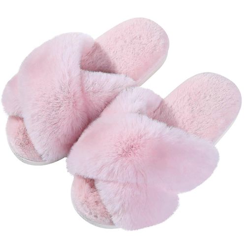 Chaussures Pantoufles Floues Intérieures Pour Hiver Chaud Doux Fluffy Fur Flip Flop Female Flats Antisslip Confortable Pantoufles De Maison Rosesadultes36s37 88s9 Poucessunisexe