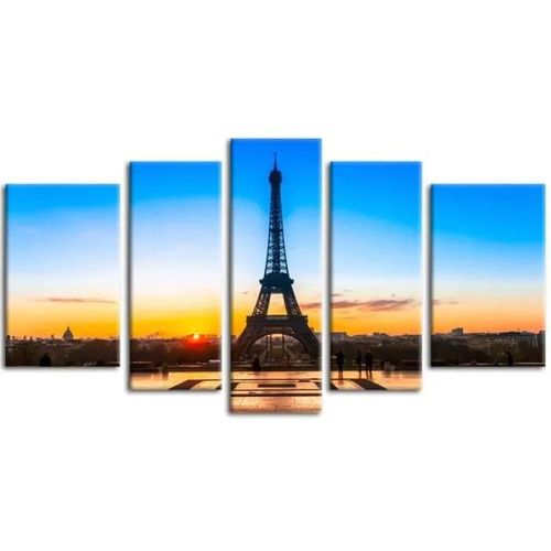 Tableau moderne toile deco Paris 220x120 cm