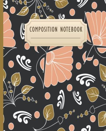 Vintage Composition Notebook College Ruled Cute Vintage Composition Notebook: Blank Wide Lined Workbook For Girls Boys Kids Teens Students