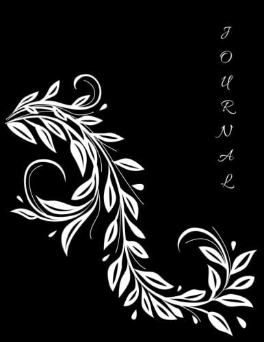 Journal: Black And White Journal Notebook Floral Design . 8.5x11 100 College Ruled Pages (Colorful Floral Journals Notebooks. 8.5x11. 100 College Ruled Pages)