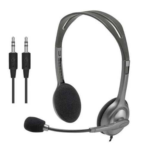 Casque audio Logitech H110-H111 casque stéréo avec Microphone 3.5mm casque filaire casque haute qualité pour la musique, les - H110