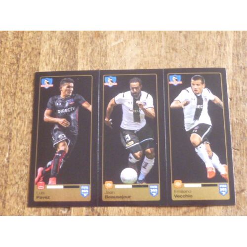 Images 233 Et 234 Et 235 Autocollantes Fifa 365 Panini 2016 -Luis Pavez- Jean Beausejour- Emiliano Vecchio- Colo-Colo -