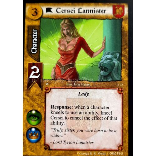 Carte A Game Of Thrones Ccg - Cersei Lannister U#22