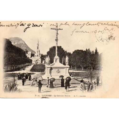Carte Postale Ancienne - Lourdes - Le Calvaire Breton