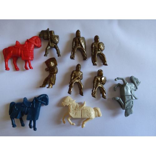 6 X Kinder Metal + 4 Chevaux K97 Cavaliers Medieval Chevaliers