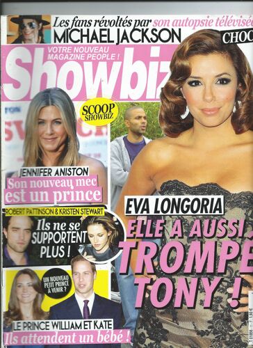 Showbiz Eva Longoria, Michael Jackson, Hélène Et Les Garçons, Dion, Jennifer , Robert Pattinson Et Kristen Stewart , Star Académy Que Sont-Ils Devenus? Christophe Willem, Loana, Philippe Katerine N°11