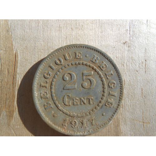 25 Cent Belge Albert Ier Occupation