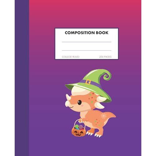 Dinosaur Composition Notebook Wide Ruled: Cute Dinosaur Composition Book Wide Ruled, Dinosaur Composition Notebook For Kids, Composition Notebook ... Ruled Pages: Composition Wide Ruled Notebook