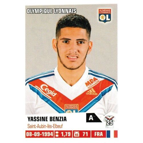 N° 187 - Image Panini Foot 2013 / 2014 - Yassine Banzia - Lyon