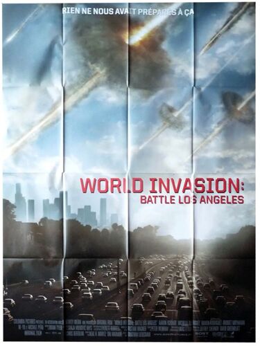 World Invasion : Battle Los Angeles - Véritable Affiche De Cinéma Pliée - Format 120x160 Cm - De Jonathan Liebesman Avec Aaron Eckhart, Ramon Rodríguez, Will Rothhaar - 2011
