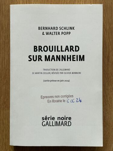 Brouillard Sur Mannheim - Une Enquête Du Privé Gerhard Selb (Epreuves Non Corrigées)