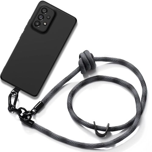Coque Lanière Pour Samsung Galaxy A33 5g Noir Protection Antichoc Avec Lanière Robuste Gris - E.F.Connection
