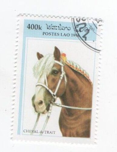 Timbre Cheval Laos Lao 400k