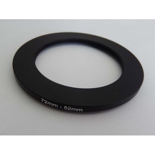 vhbw Bague d'adaptation de filtre Step-Down de 72 mm vers 52 mm pour objectif d'appareil photo - Réducteur, métal, noir