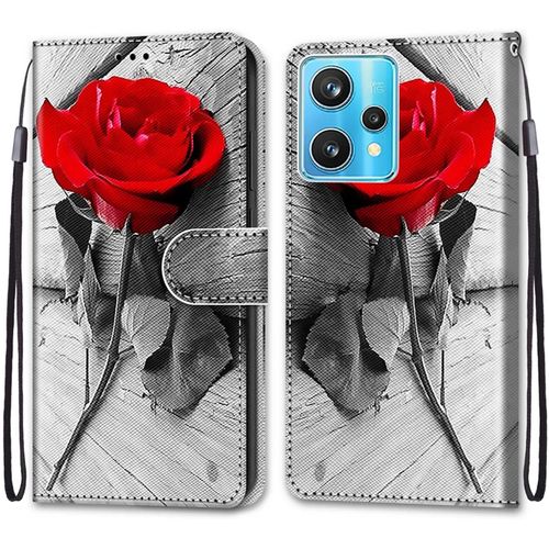 Coque Pour Oppo Realme 9 Pro Plus / 9 Pro+, Etui En Cuir Pu Portefeuille Housse Coque Avec 360 Degres Silicone Protection Cover Cuir Pochette Magnetique Und Flip Bequille (Rose)