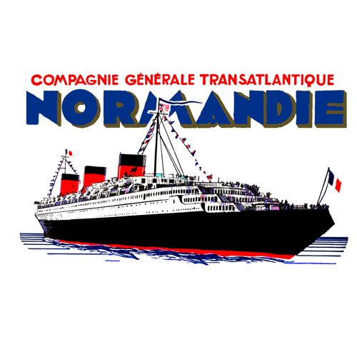 Affiche Normandie Paquebot
