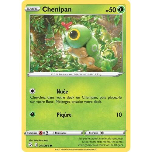 Carte Pokemon - Chenipan - 001/264 - Épée Et Bouclier 8 - Poing De Fusion