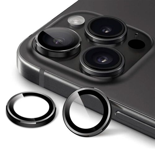 Protection Verre Appareil Photo Iphone 16 Pro / 16 Pro Max Anneau Pro Métal Noi