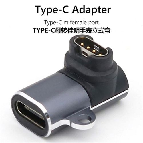 Convertisseur De Chargeur De Montre Intelligente,Adaptateur De Charge Portable,Type C,Micro Usb,Ios,Garmin Fenix 7,7s,7x,6,6s,6x,5,5s,5x,Venu 2,2s - Type Type C 90 Bend #A